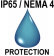 IP65/NEMA 4 Protected