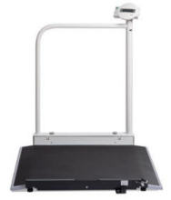 Seca 676 Series - Electronic wheelchair scale with hand rail